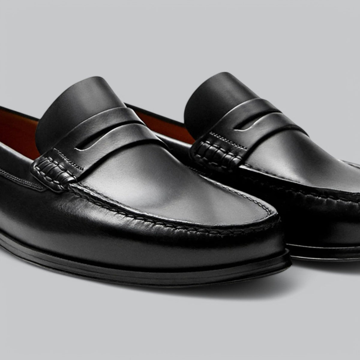 Men's Penny Loafers, Classic Slip On Loafers for Men – Faux Leather Moccasin Toe Dress Shoes