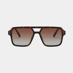Billy | Tortoiseshell Polarised Square Sunglasses with Brown Gradient Lenses