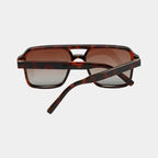 Billy | Tortoiseshell Polarised Square Sunglasses with Brown Gradient Lenses