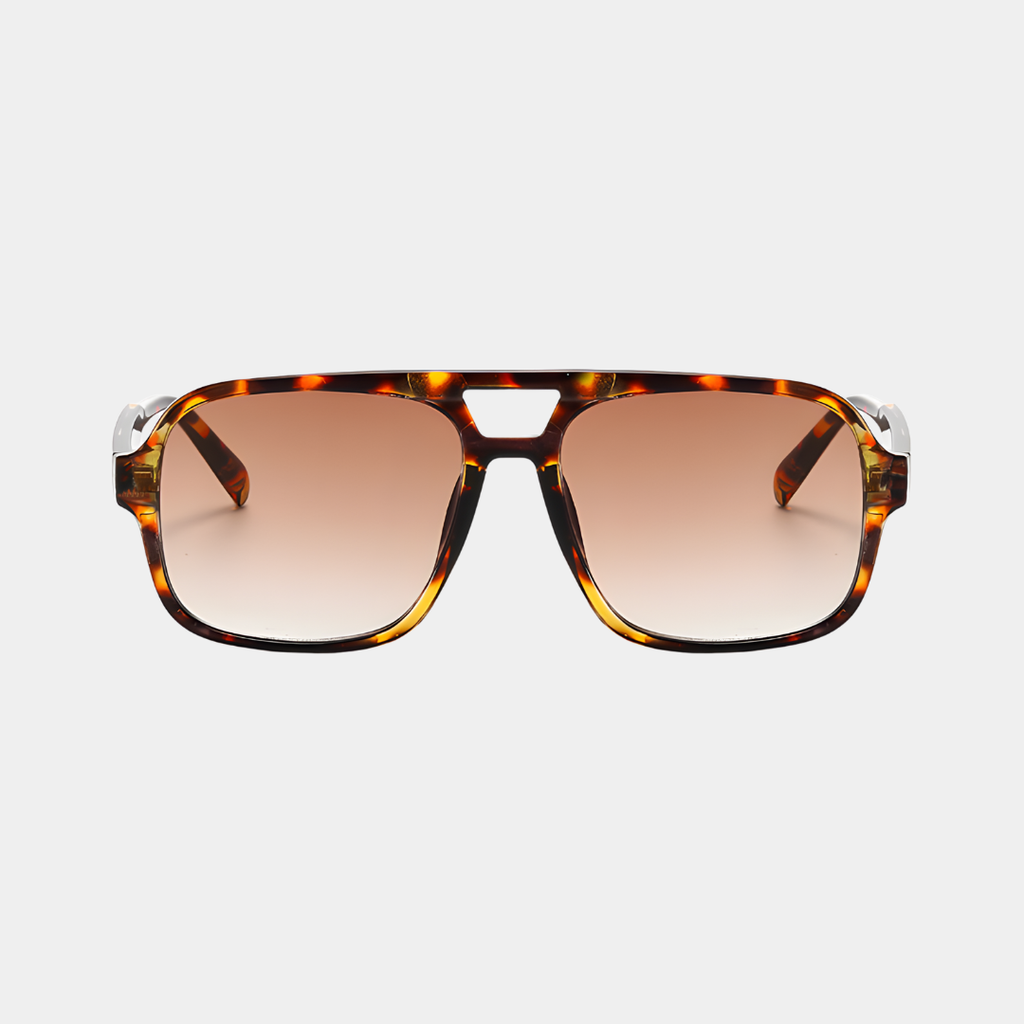 Jenny | Women's Polarised Tortoiseshell Square Sunglasses with Brown Gradient Lenses