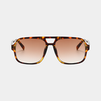Jenny | Women's Polarised Tortoiseshell Square Sunglasses with Brown Gradient Lenses