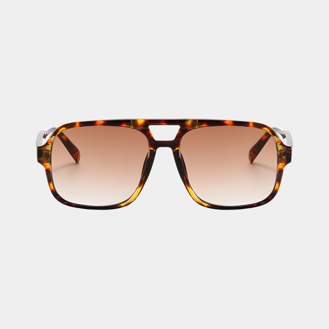 Jenny | Women's Polarised Tortoiseshell Square Sunglasses with Brown Gradient Lenses