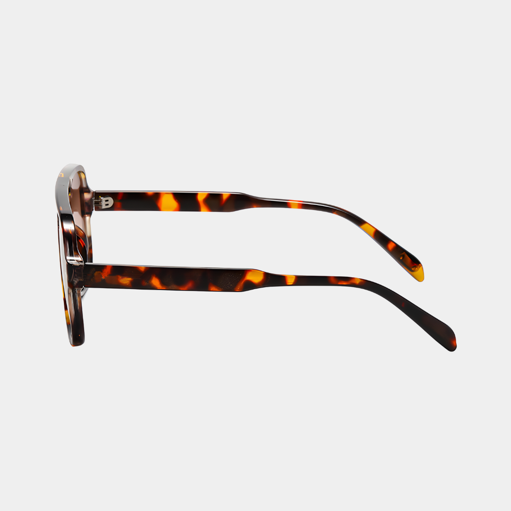 Jenny | Women's Polarised Tortoiseshell Square Sunglasses with Brown Gradient Lenses