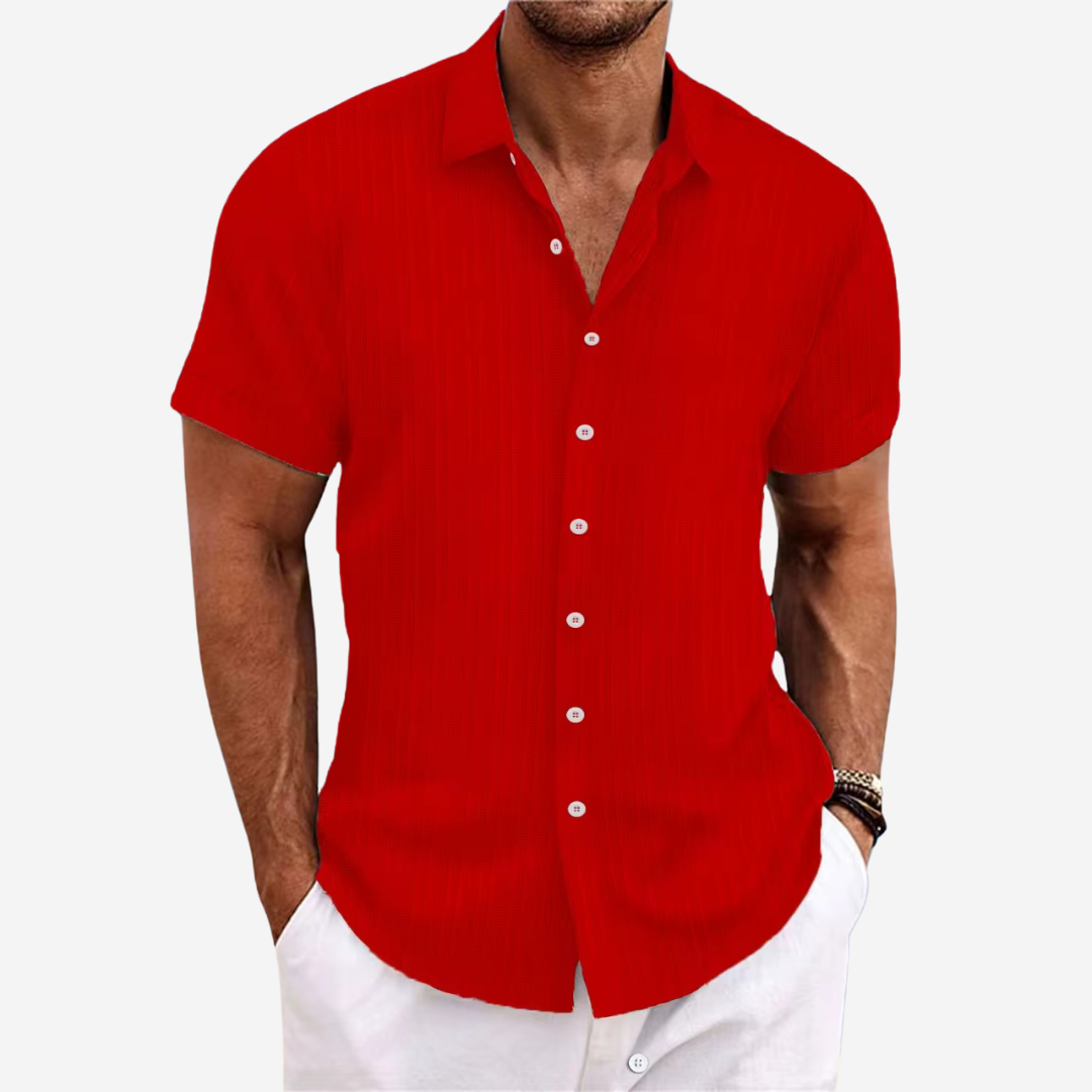 Men’s Summer Shirt - Half Sleeve Button-Up Collar shirt