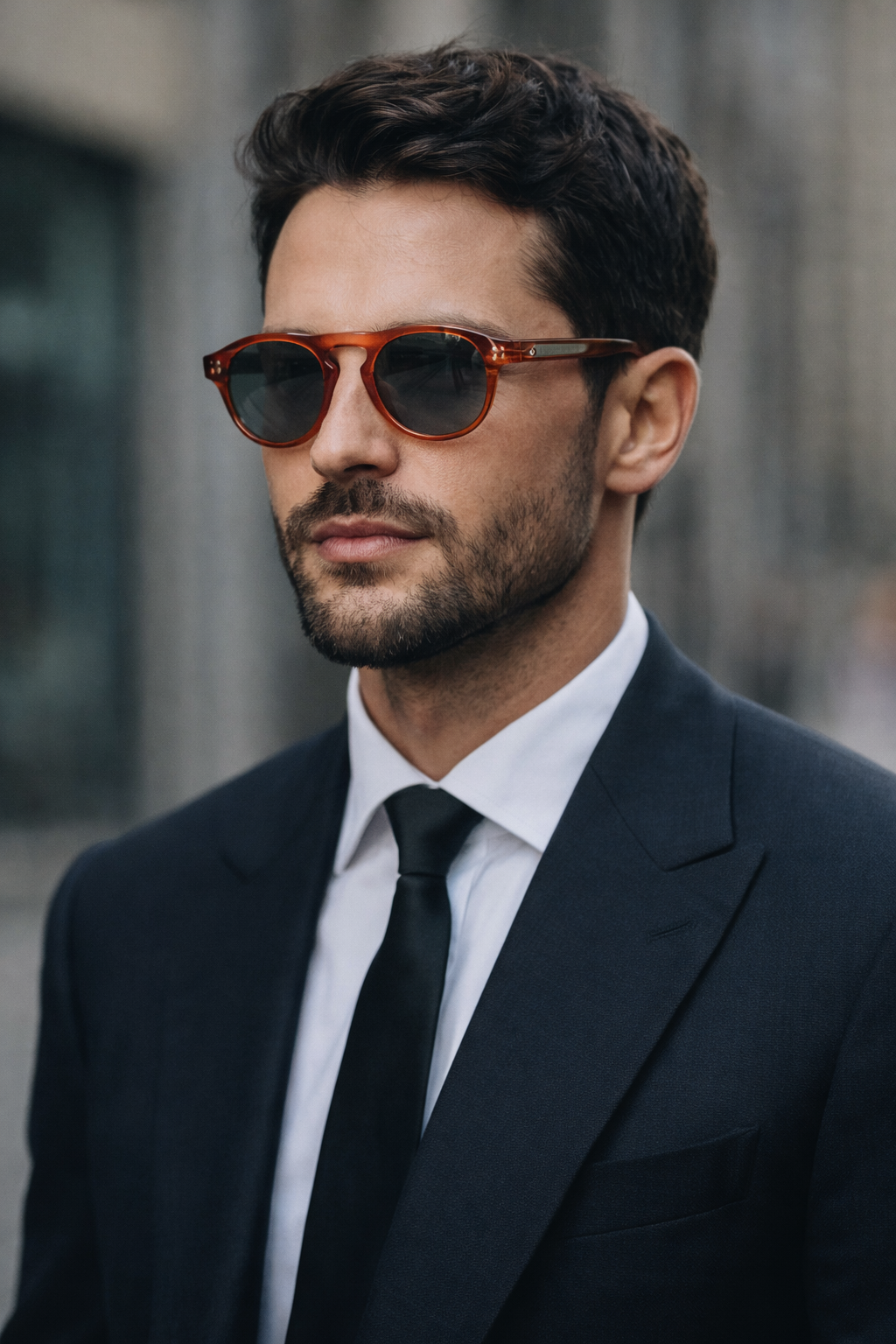 Mona Ember Sunglasses | Refined Round Silhouette