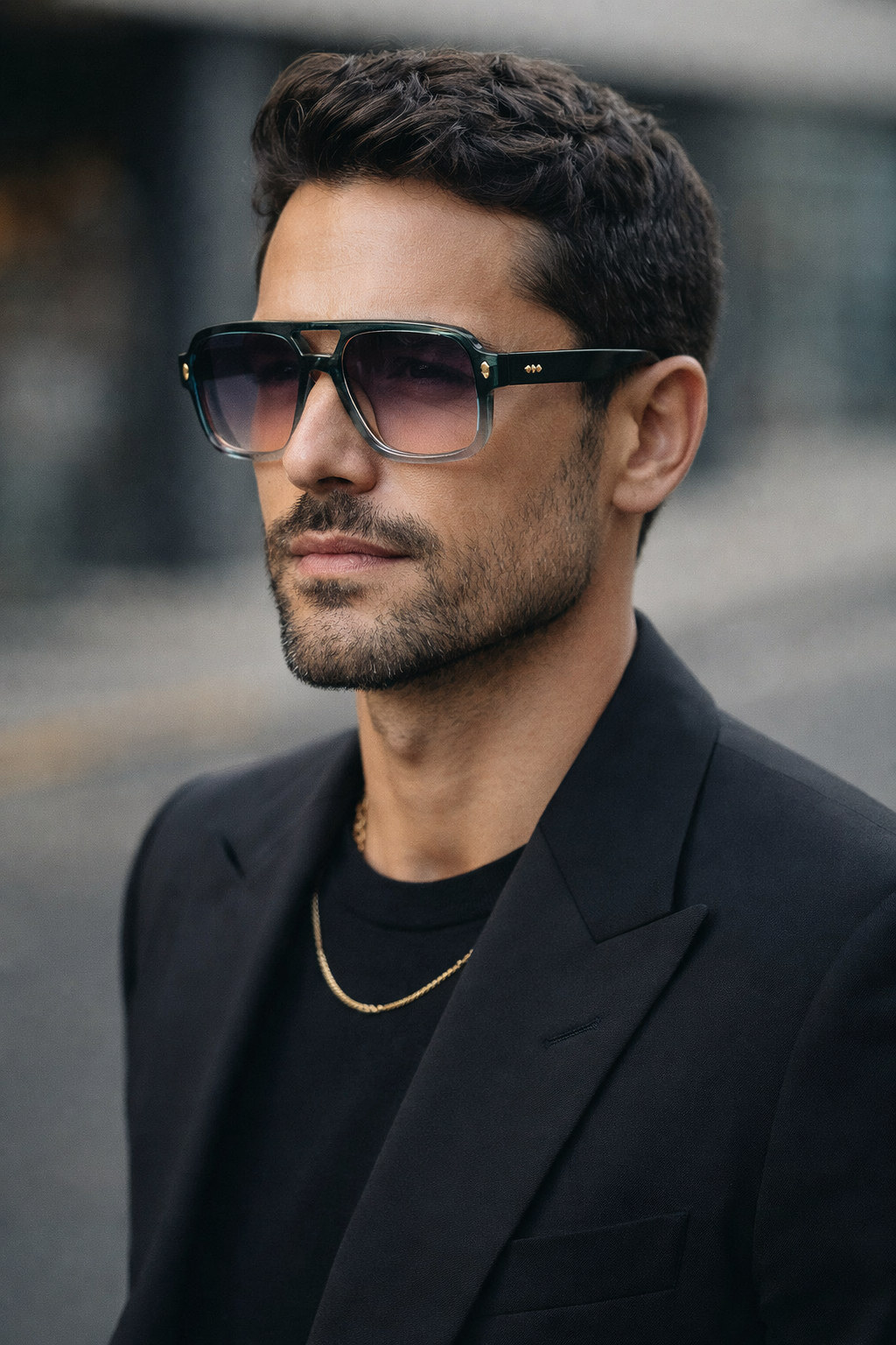 Capone Aviator Sunglasses | Gold Detail Classic