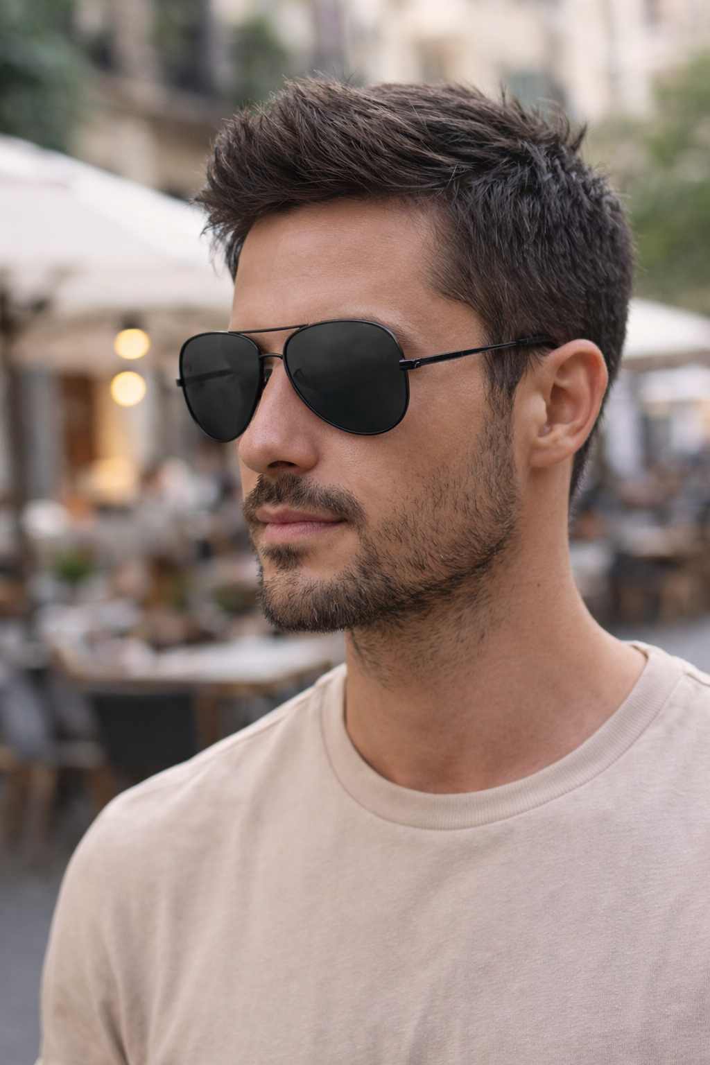 Men's Modern Aviator Sunglasses - Everyday Versatility, Polarised Lenses, Coloured shades