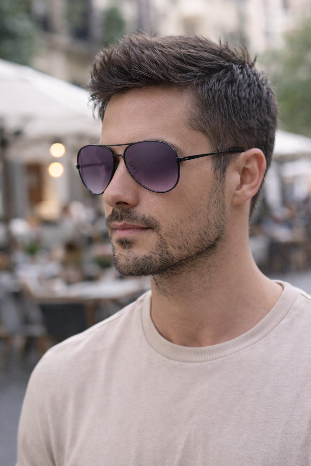 Men's Modern Aviator Sunglasses - Everyday Versatility, Polarised Lenses, Coloured shades
