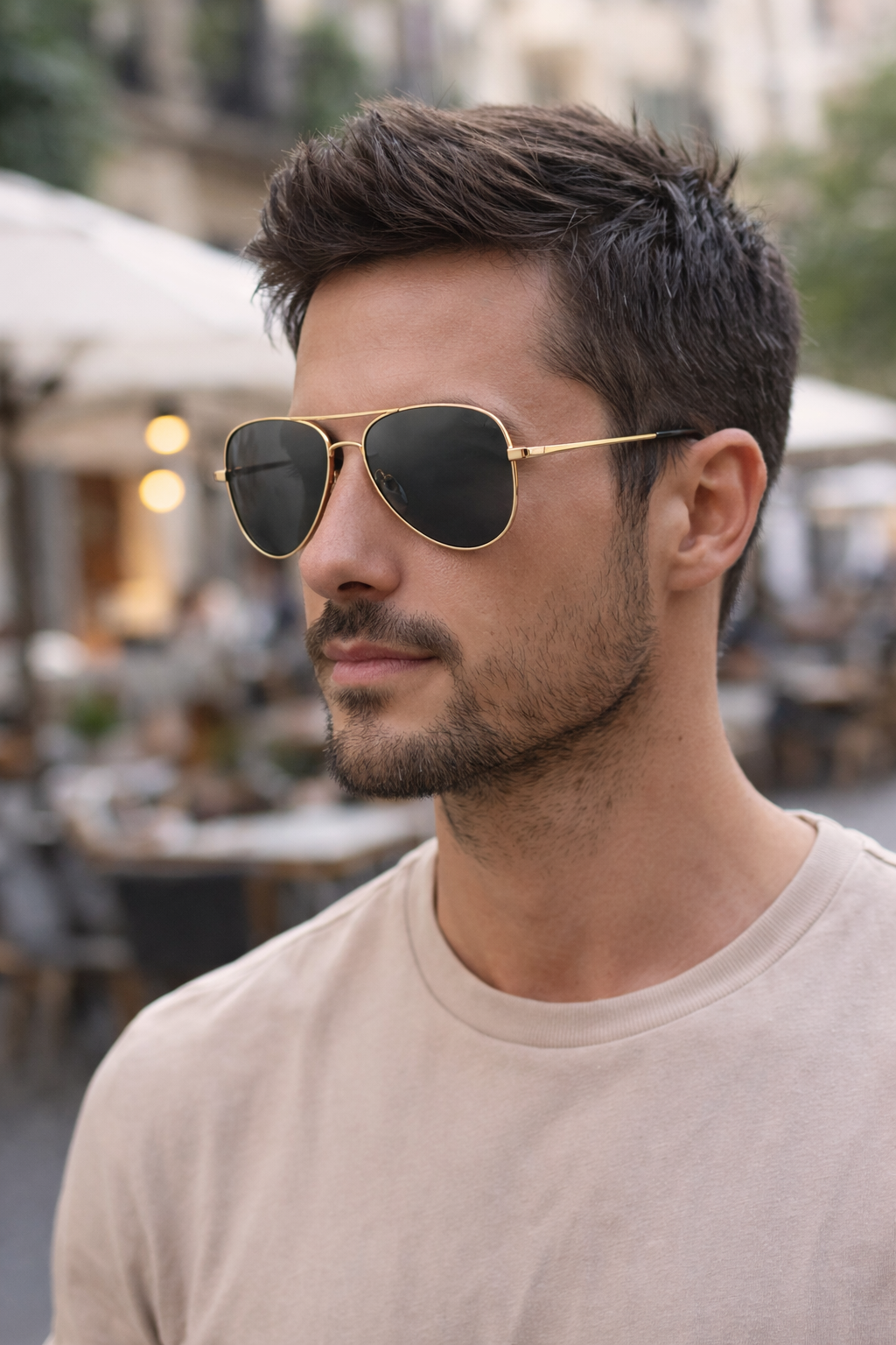 Men's Modern Aviator Sunglasses - Everyday Versatility, Polarised Lenses, Coloured shades