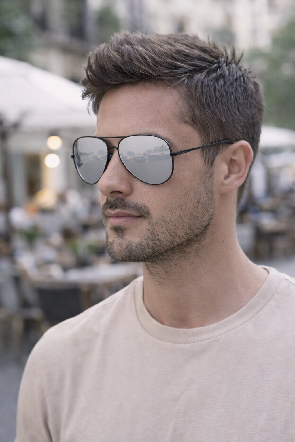 Men's Modern Aviator Sunglasses - Everyday Versatility, Polarised Lenses, Coloured shades