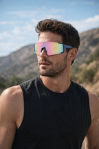 Large Frame Sports Sunglasses - Running, Walking or Skiing - Polarised Lenses, Coloured shades