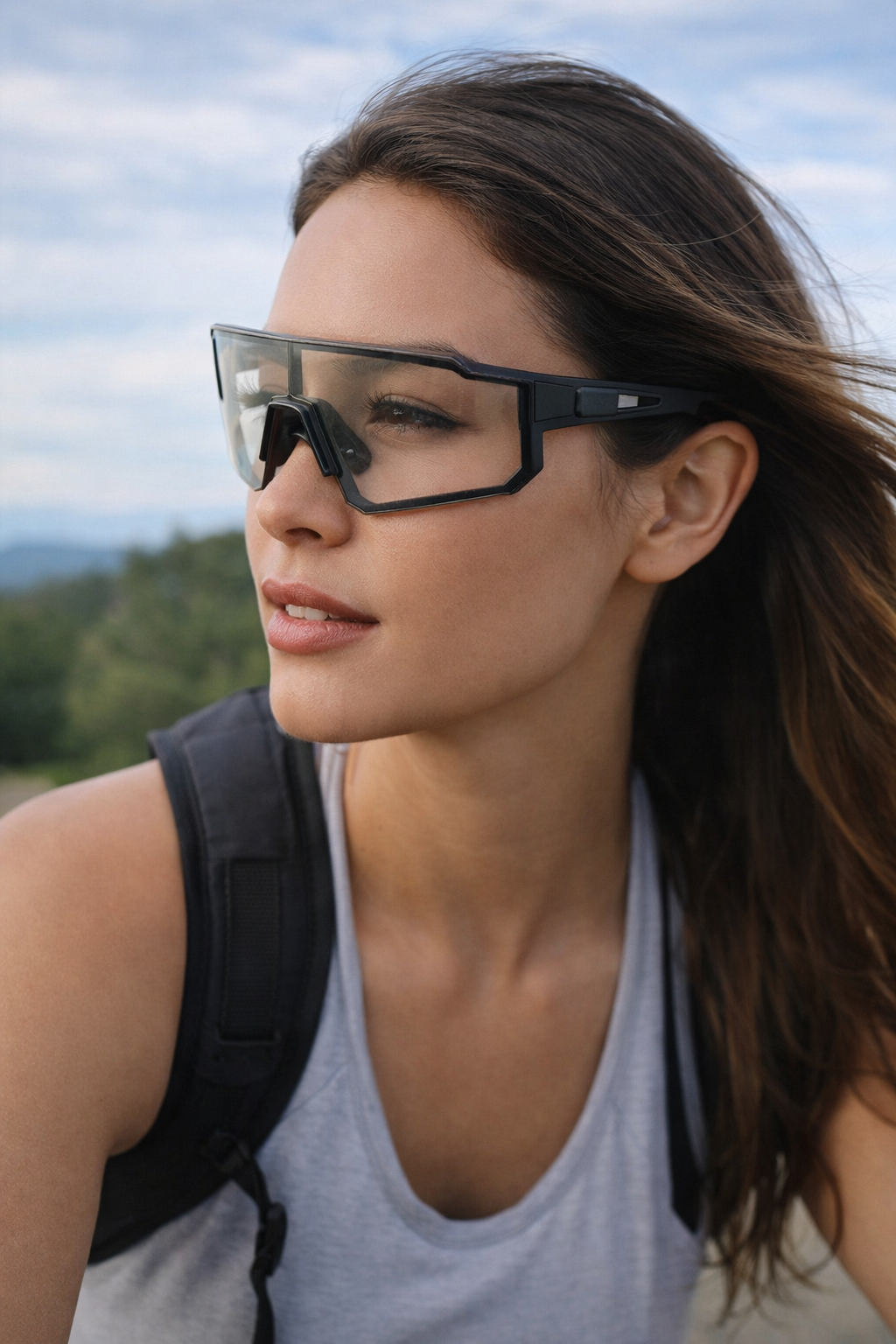 Large Frame Sports Sunglasses - Running, Walking or Skiing - Polarised Lenses, Coloured shades