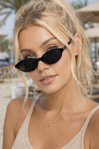 Women's Oval Cat-Eye Sunglasses - Retro Designer Quality - Polarised Lenses, Coloured shades