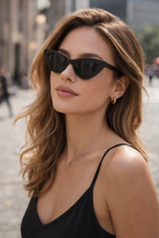 Women's Triangular Cat-Eye Sunglasses - Designer Quality - Polarised Lenses, Coloured shades