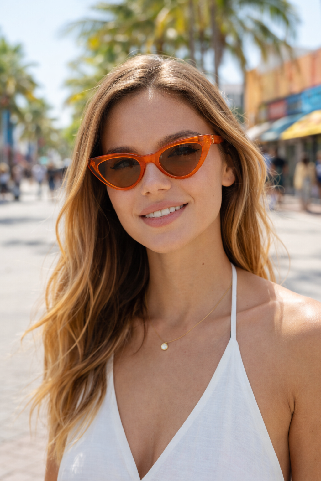 Women's Triangular Cat-Eye Sunglasses - Designer Quality - Polarised Lenses, Coloured shades