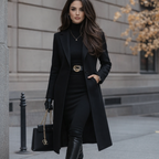 Julia| Women’s Elegant Longline Winter Coat with Lapel Collar