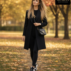 Julia| Women’s Elegant Longline Winter Coat with Lapel Collar