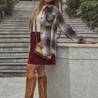 Eva| Suede Block Heel Cowboy Boots for Women