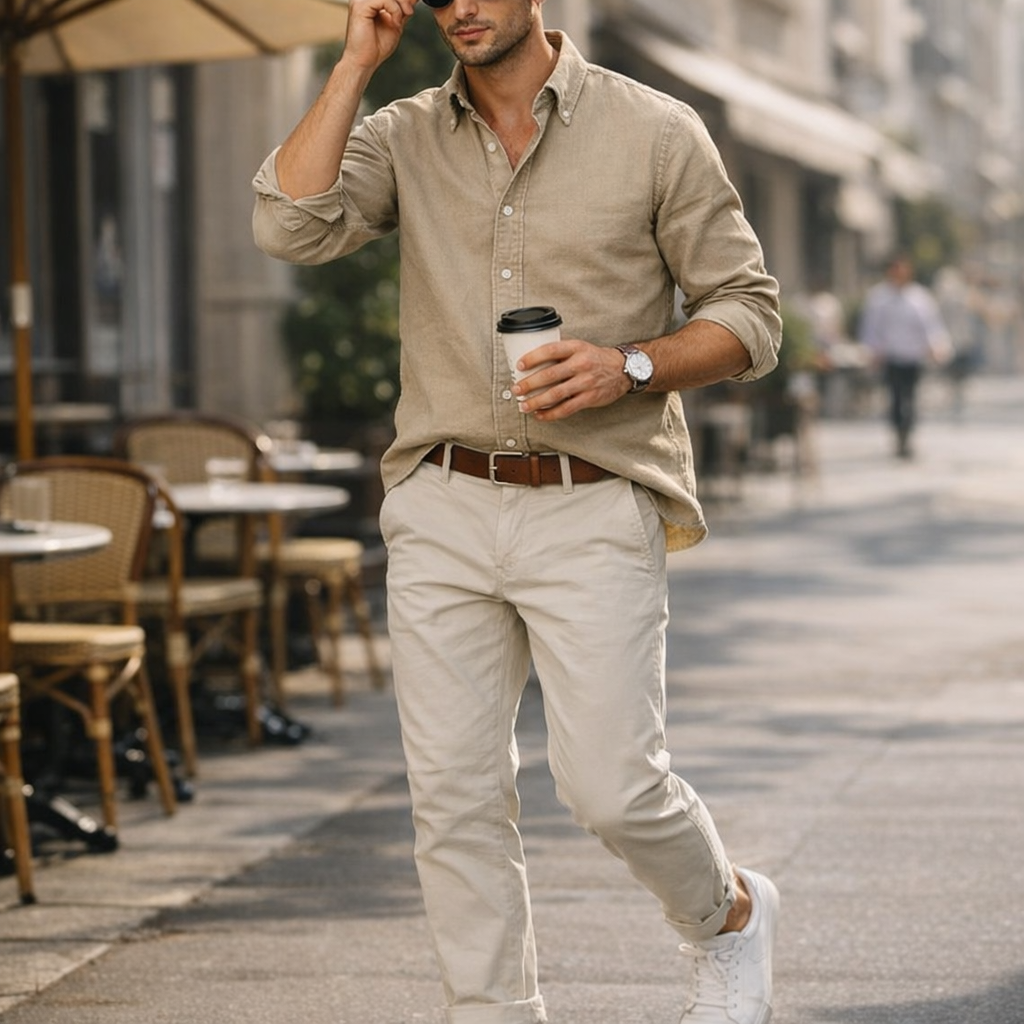 Ryan| Classic Long Sleeve Collar Button Down Shirt