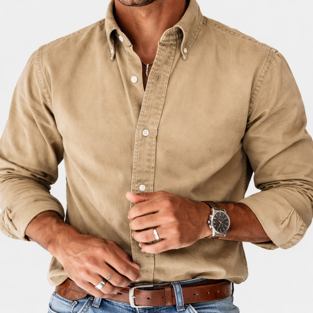 Ryan| Classic Long Sleeve Collar Button Down Shirt