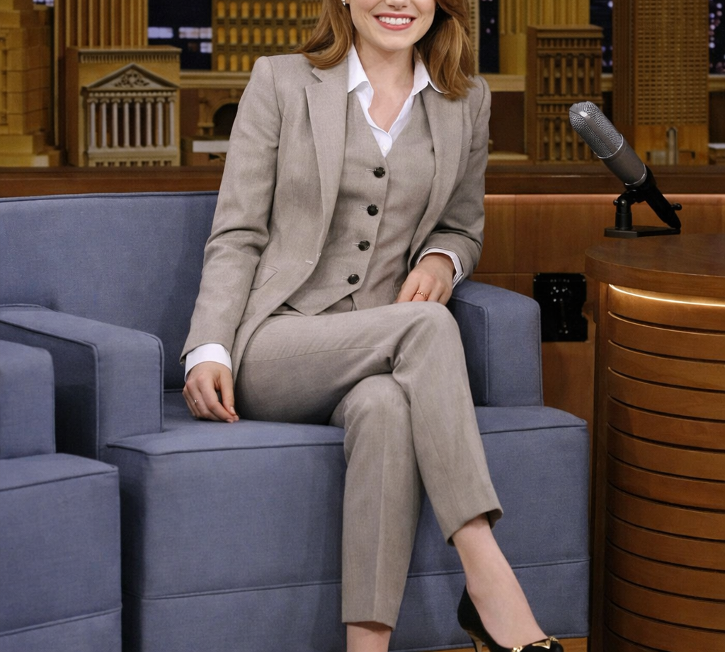 Women’s Tailored Three-Piece Suit Set – Elegant Blazer, Vest & Slim Fit Trousers