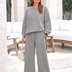 Women’s Wide-Leg Co-Ord Set – Matching Top & Pants Outfit