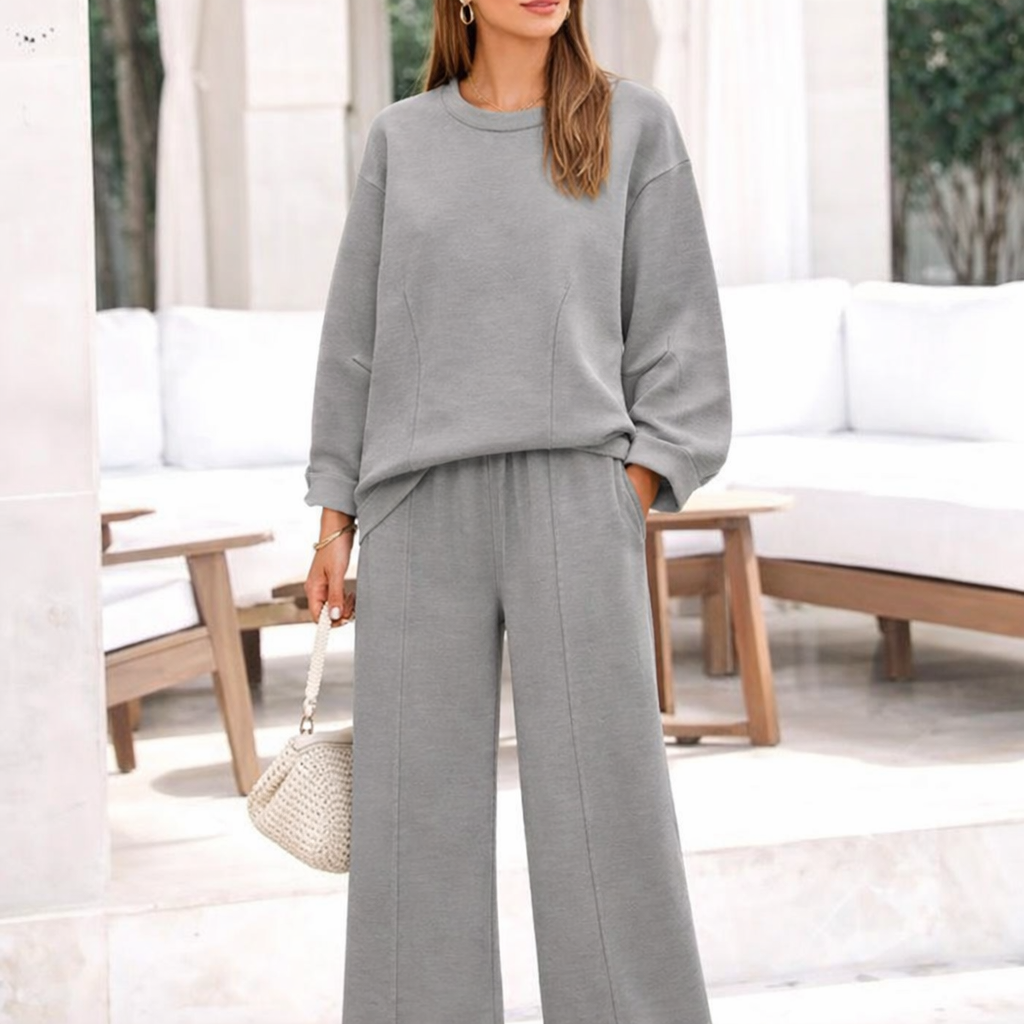 Women’s Wide-Leg Co-Ord Set – Matching Top & Pants Outfit