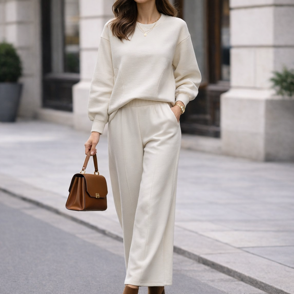 Women’s Wide-Leg Co-Ord Set – Matching Top & Pants Outfit