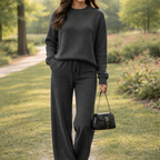 Women’s Relaxed Fit Two-Piece Pant Set – Comfortable Matching Top & Pants