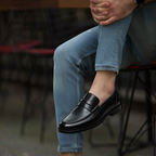 Men's Penny Loafers, Classic Slip On Loafers for Men – Faux Leather Moccasin Toe Dress Shoes