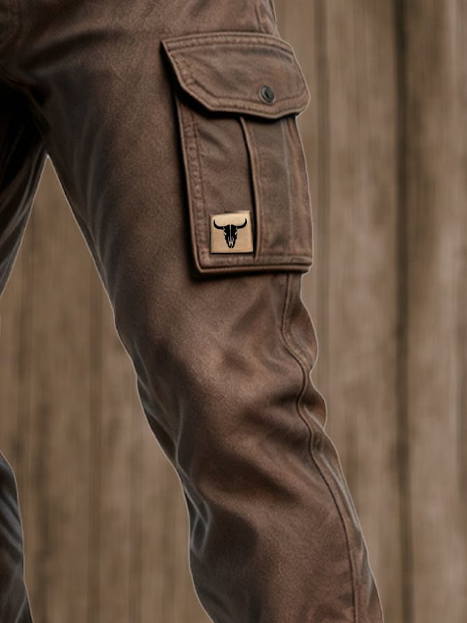 Men's Hiking Cargo Pants - Relaxed Fit With Belt and Multi-Pocket Design
