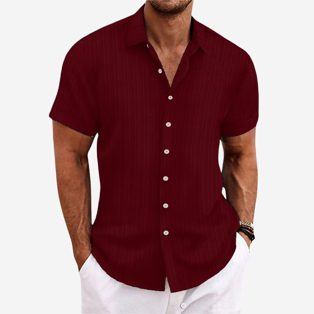 Men’s Summer Shirt - Half Sleeve Button-Up Collar shirt