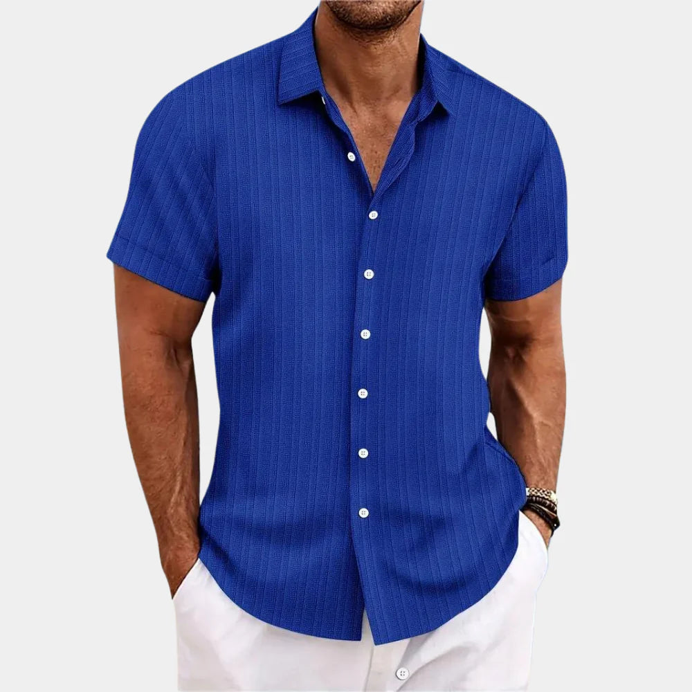 Men’s Summer Shirt - Half Sleeve Button-Up Collar shirt