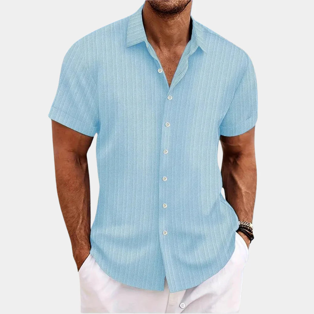 Men’s Summer Shirt - Half Sleeve Button-Up Collar shirt