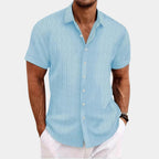 Men’s Summer Shirt - Half Sleeve Button-Up Collar shirt