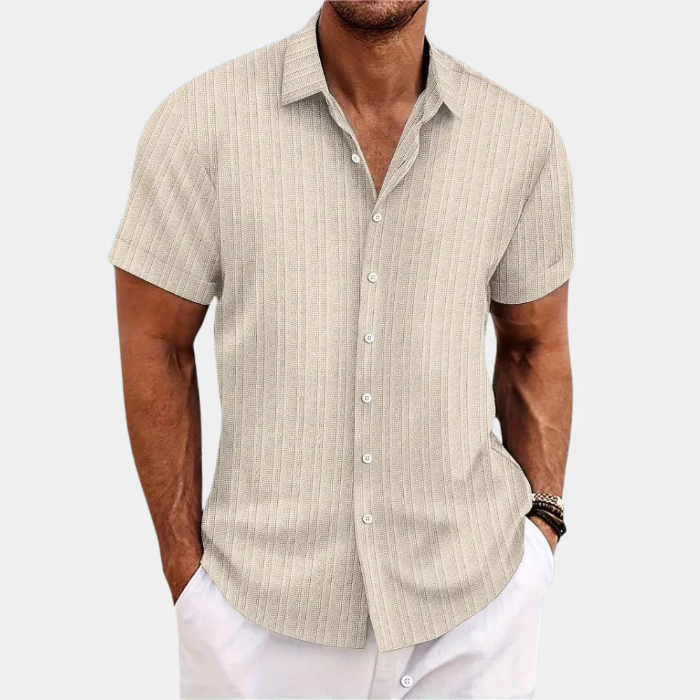 Men’s Summer Shirt - Half Sleeve Button-Up Collar shirt