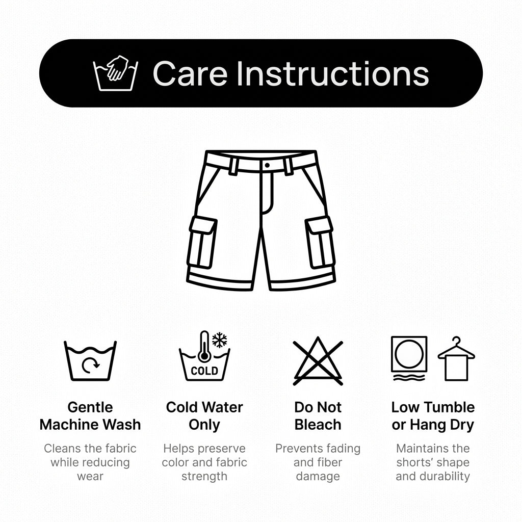 Men’s Relaxed Fit Cargo Shorts – Adjustable Waist Utility Shorts