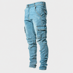 Men’s Stretch Cargo Jeans - Slim Fit Casual Pants