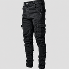 Men’s Stretch Cargo Jeans - Slim Fit Casual Pants