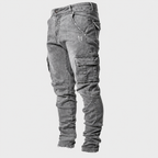 Men’s Stretch Cargo Jeans - Slim Fit Casual Pants