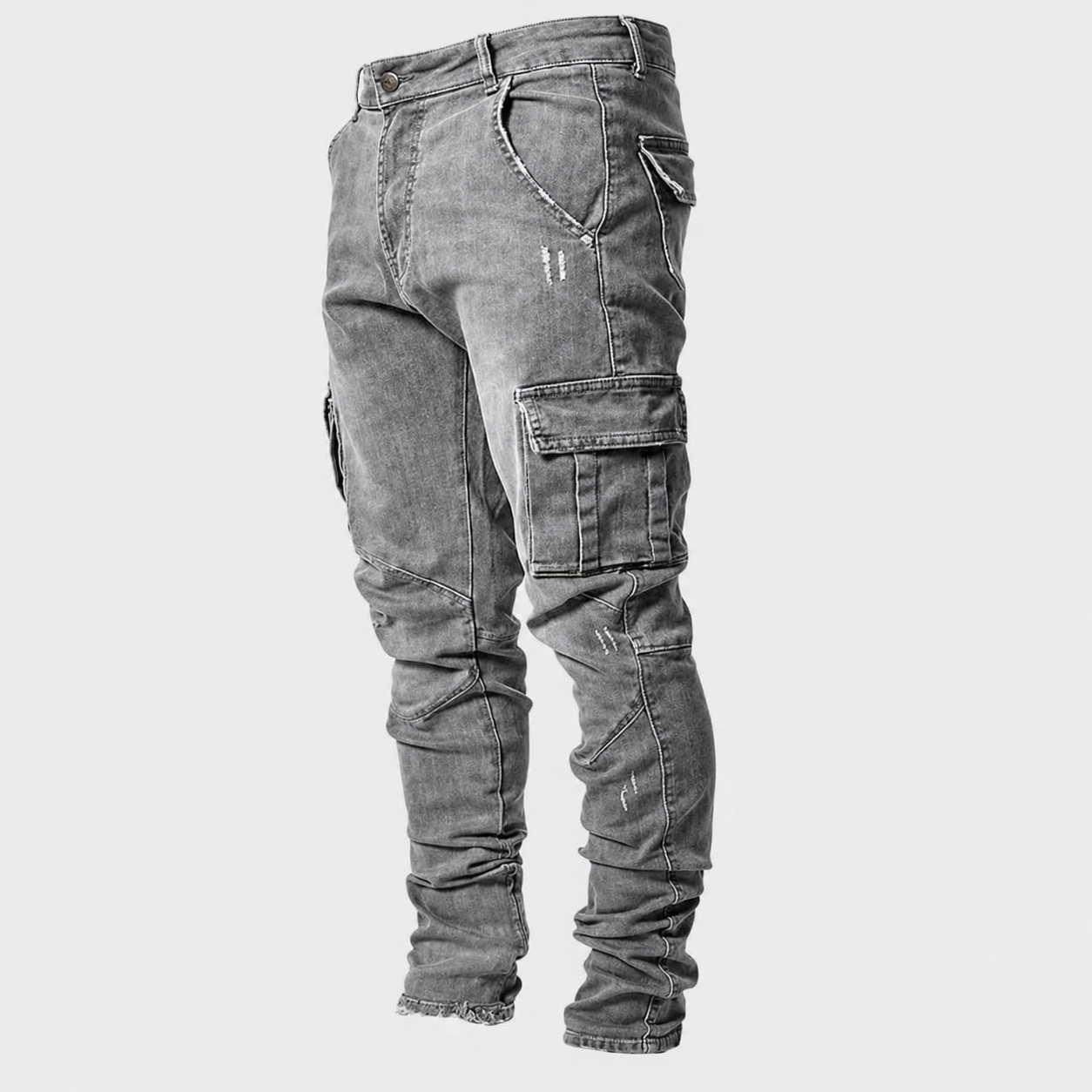 Men’s Stretch Cargo Jeans - Slim Fit Casual Pants