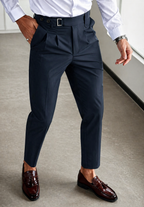 Men’s Tailored Classic Trousers - Pleated High Waist Pant