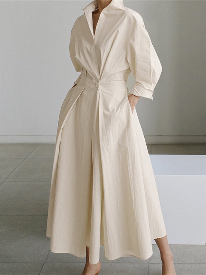 Women's Elegant Maxi Dress - Long Sleeves Summer Style Dress