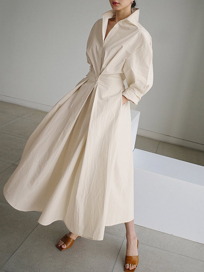 Women's Elegant Maxi Dress - Long Sleeves Summer Style Dress
