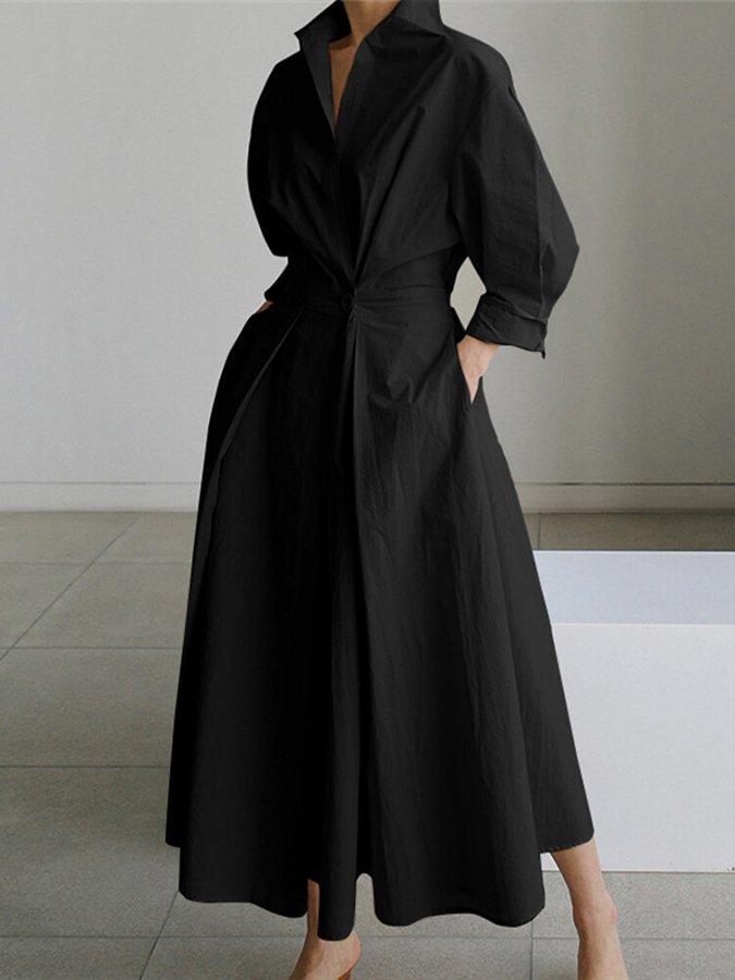 Women's Elegant Maxi Dress - Long Sleeves Summer Style Dress