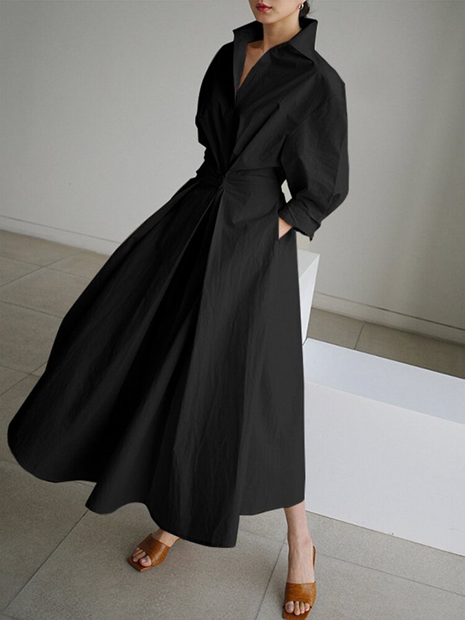 Women's Elegant Maxi Dress - Long Sleeves Summer Style Dress