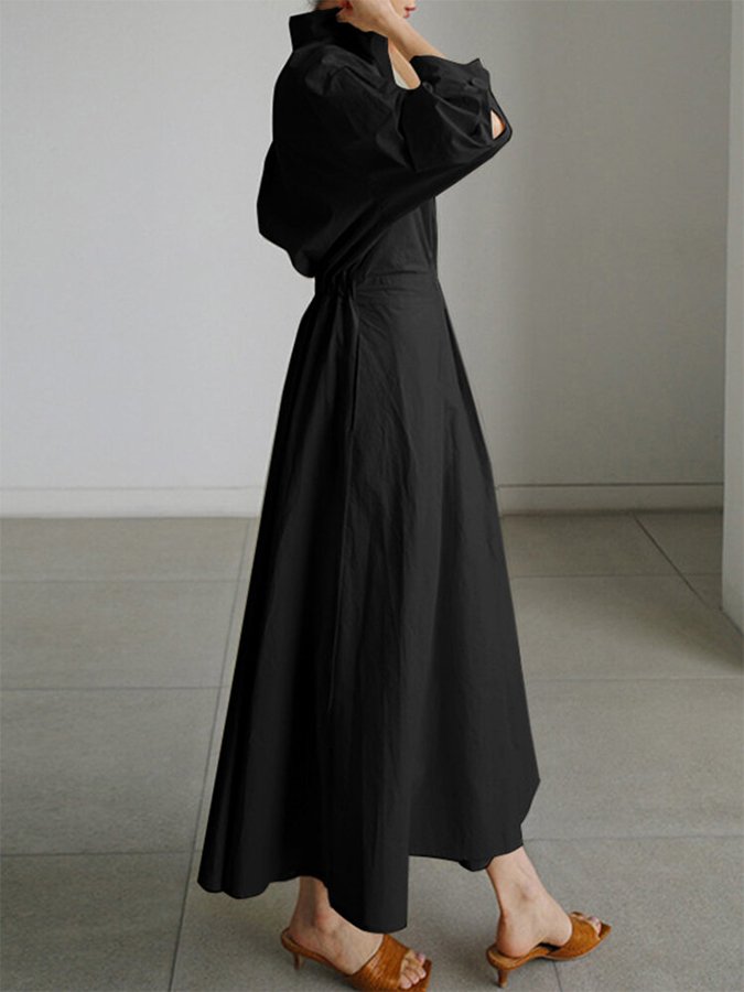 Women's Elegant Maxi Dress - Long Sleeves Summer Style Dress