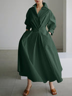 Women's Elegant Maxi Dress - Long Sleeves Summer Style Dress