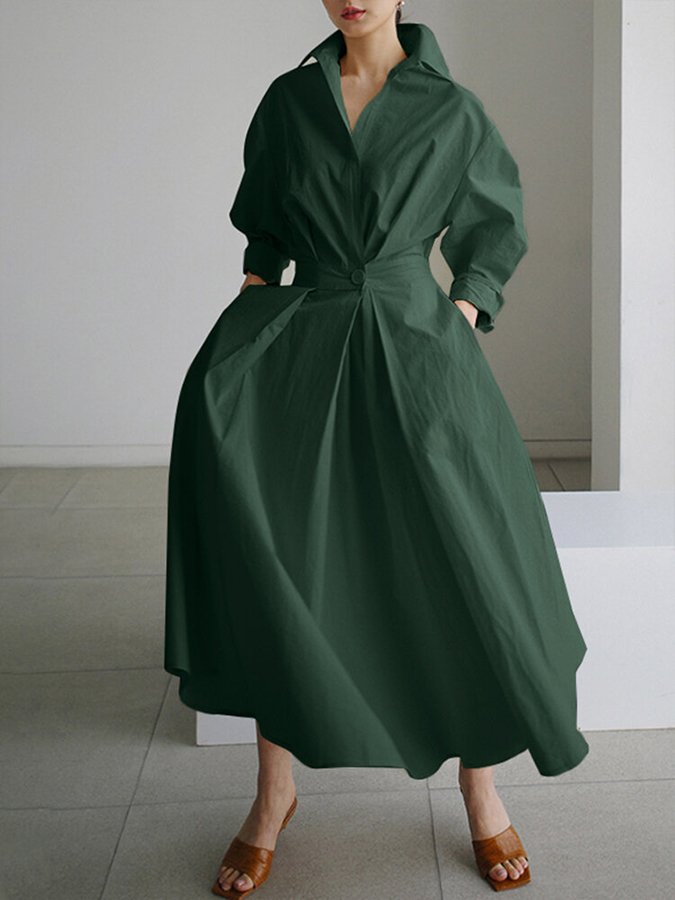 Women's Elegant Maxi Dress - Long Sleeves Summer Style Dress