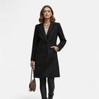 Julia| Women’s Elegant Longline Winter Coat with Lapel Collar